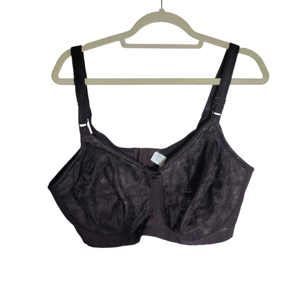 Goddess GD0386CC Chocolate Brown Lace Soft Cup Bra 46C Full Coverage Non-Wired